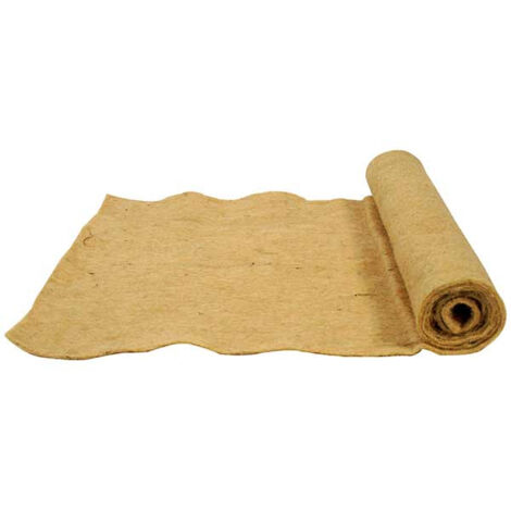 Feutre de paillage en jute tissé 300 gr/m² – Dimensions 50 x 150 cm – Biodégradable pour maintien de l'humidité du sol – Nature