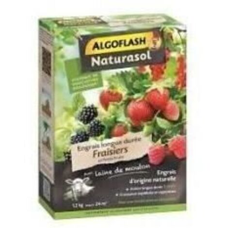 Engrais Fraisiers et Petits Fruits - ALGOFLASH NATURASOL - Longue durée - 1,2 kg (1/2)