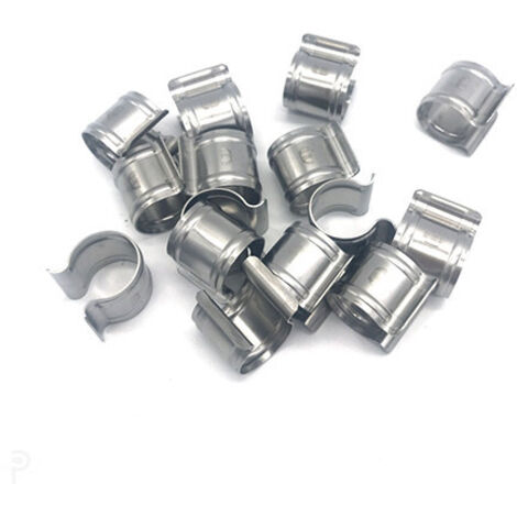 Clips de fixation ronds en inox, Diamètre 20 mm, Lot de 25