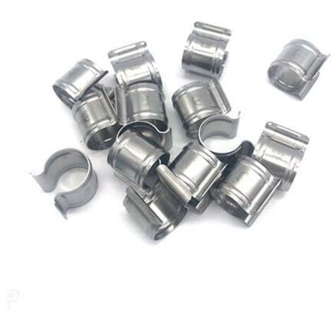 Atout Loisir – Clips de fixation ronds inox 20 mm – Lot de 10 – Ne rouille pas – Installation tous les 25-30 cm sur arceau