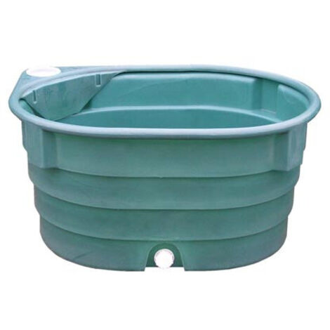 Bac pâturage 400 litres – Polyéthylène traité anti-UV – Rebords intérieurs pour résistance climatique – Bouchon de vidange 2 pouces – Plast'Up Rotomoulage