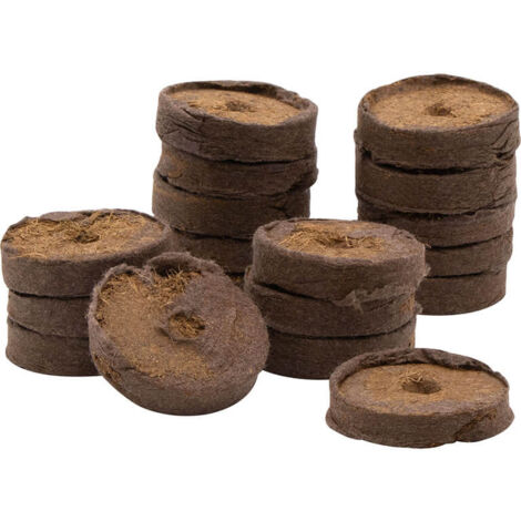 Pastilles de fibres de coco compressées - Ø3,5 cm - 18 x (1/2)
