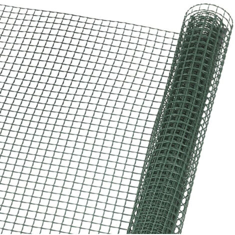 Nature – Grillage souple pour animaux – Hauteur 1 m – Maille 10 x 10 mm – Couleur vert – Résistant aux intempéries et facile à poser