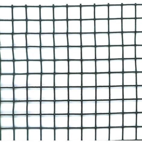 Clôture En Maille Haute 80 Cm X 10 M - PVC Rigide Vert - Pour Jardin, Protection Animaux, Bordures Et Limites De Terrain