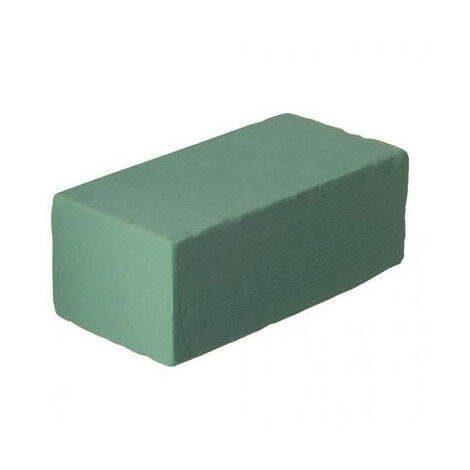 Nature – Mousse florale verte 20x10cm – Usage humide pour compositions florales – Limite développement bactéries – Forme rectangulaire