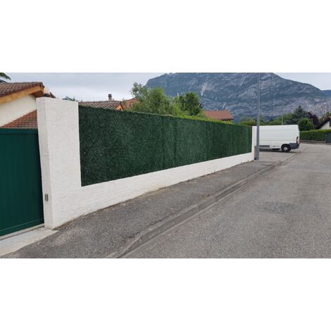 Haie végétale artificielle 243 brins - Long 12 m, Hauteur 1 m (1/5)