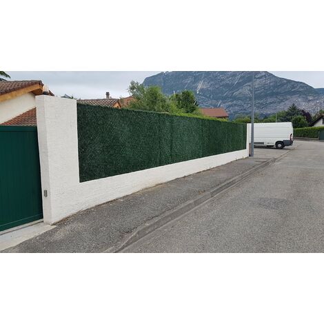 Haie végétale artificielle 243 brins - Long 18 m, Hauteur 1 m
