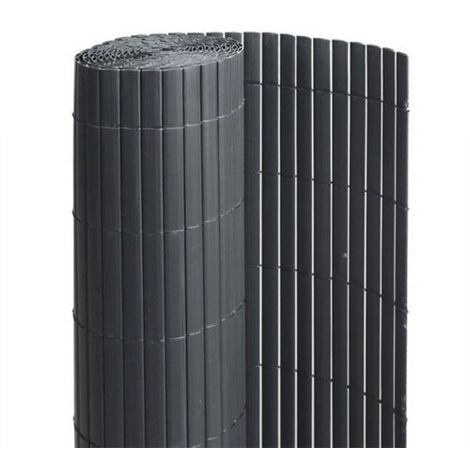 Canisse en PVC anthracite - 90% d'occultation - Long 9 m, Hauteur 1 m