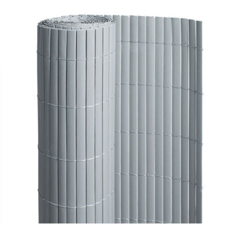 Canisse en PVC gris - 90% d'occultation - Long 6 m, Hauteur 1.50 m (1/3)