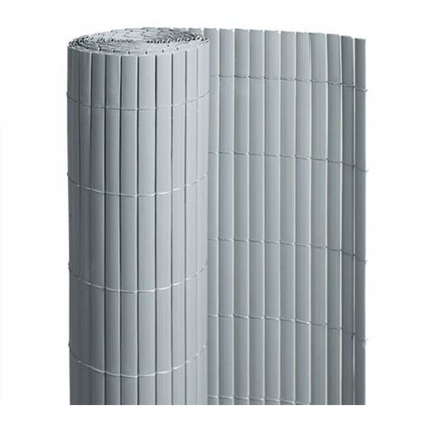 Canisse en PVC gris - 90% d'occultation - Long 6 m, Hauteur 1.80 m (1/3)