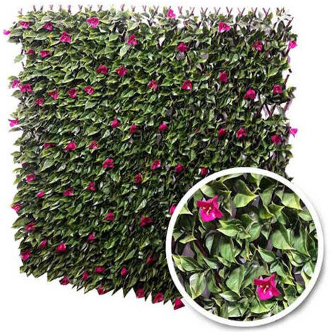 Treillis extensible feuillage bougainvilliers, Long 18 m, Hauteur 1 m