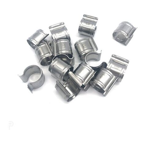Clips de fixation ronds en inox, Diamètre 30 mm, Lot de 25