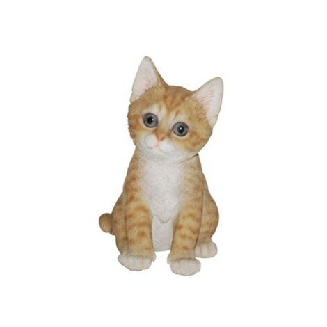 Chaton assis roux 20 cm