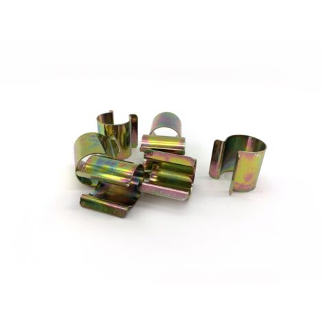 Clips de fixation en acier nickelé, Diamètre 25 mm, Lot de 10