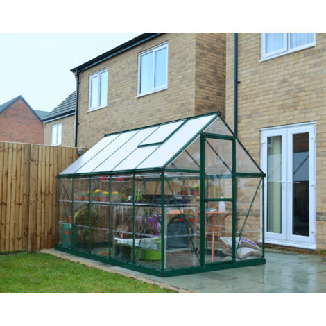 Palram – Serre de jardin polycarbonate 5,66 m² – Armature aluminium – Panneaux anti-UV – Dimensions 306 x 185 x 208 cm – Épaisseur 4 mm