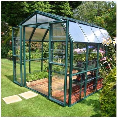 Serre de jardin en polycarbonate Rion Grand Gardener 7,04 m², Ancrage au sol Oui