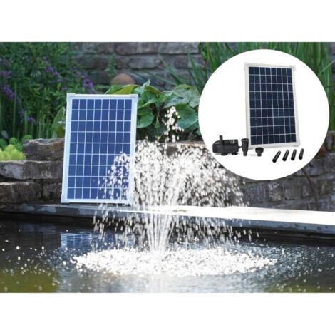 Ubbink – Pompe solaire 10W – Débit 610 l/h – Hauteur de refoulement 1,7 m – Panneau 40x25,5 cm – Protection IP68 pour usage extérieur