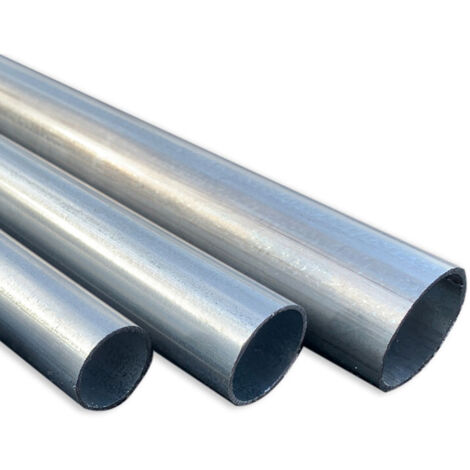 Tubes acier galvanisé à la coupe - Long 2.50 m, Diamètre 32 mm, Lot de 10