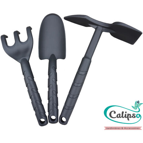 Kit 3 outils de jardinage, Couleur Gris (1/3)