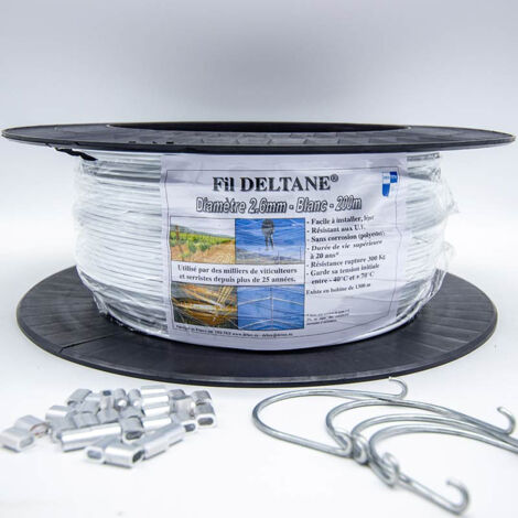 Kit fil Deltex pour renfort structure, Crochet fil de fer Ø 60 mm avec boucle