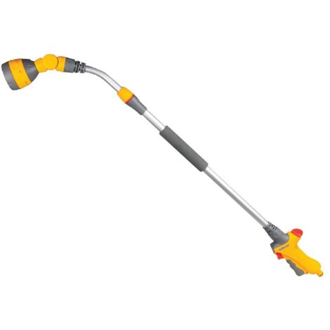 Hozelock – Lance d'arrosage télescopique 140 cm – Tête pivotante – 7 schémas de pulvérisation – Contrôle de débit verrouillable