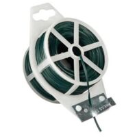 Nature – Bobine de fil plastique armé vert 50m – Fixation plantes et arbustes – Pour potager et jardin d'agrément – Résistance accrue