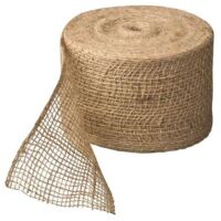 Rouleau de toile de jute tissée 220 g/m² – 25 mètres x 10 cm – Protection des jeunes plants – 100% naturel et perméable à l'air
