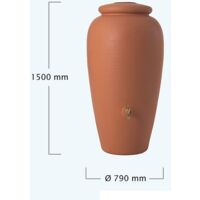 Garantia – Récupérateur d'eau de pluie enterré 500 L en polyéthylène renforcé – Résistant aux chocs et UV – Design terracotta pour petits espaces