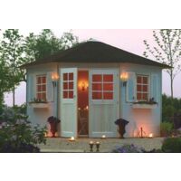 Abri de jardin NANCY en bois 7,78 m², Toiture Shingle vert