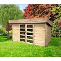 Abri de jardin STOCKHOLM en bois 8,36 m², Plancher Oui