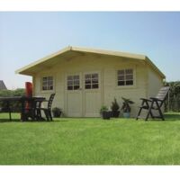 Abri de jardin ZÜRICH en bois 17,65m², Toiture Shingle vert, Plancher Oui