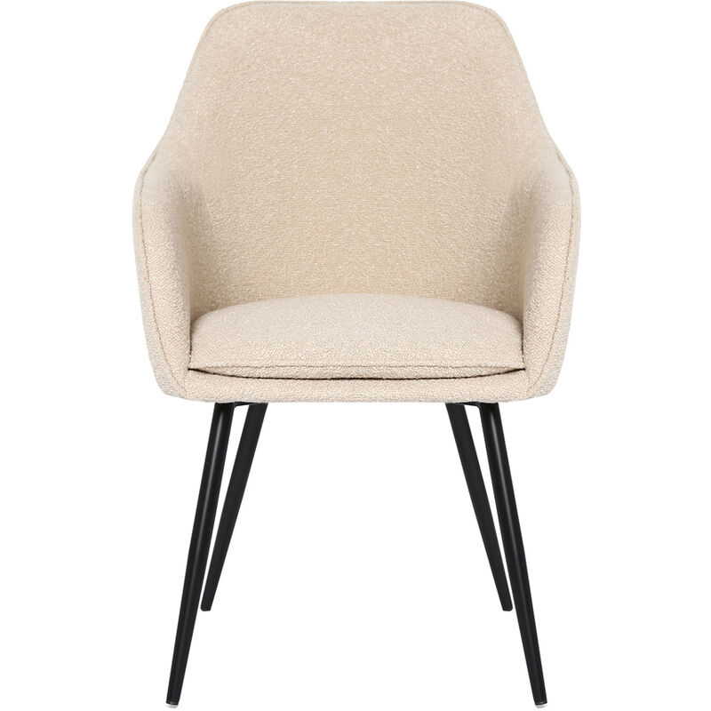 Genesis MUSE Chair in Boucle Fabric Cream