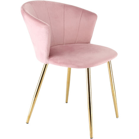 ELLA Velvet Accent Dining Chair - Pink (1/5)