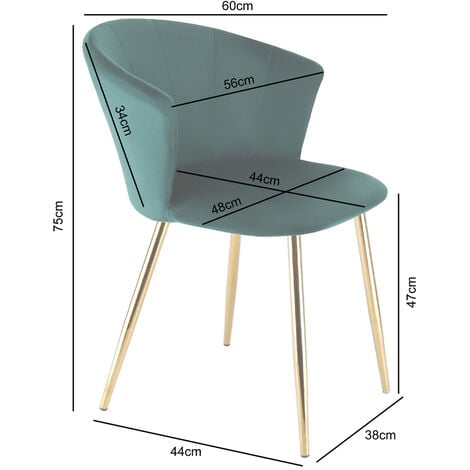 ELLA Velvet Accent Dining Chair - Green