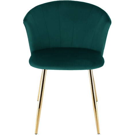 ELLA Velvet Accent Dining Chair - Green
