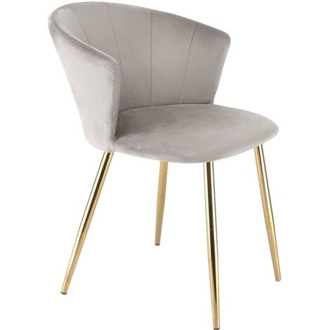 ELLA Velvet Accent Dining Chair - Taupe (1/5)