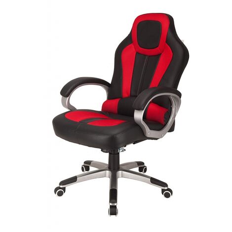 Deluxe Padded Gaming Office Chair - Red/Black (1/5)