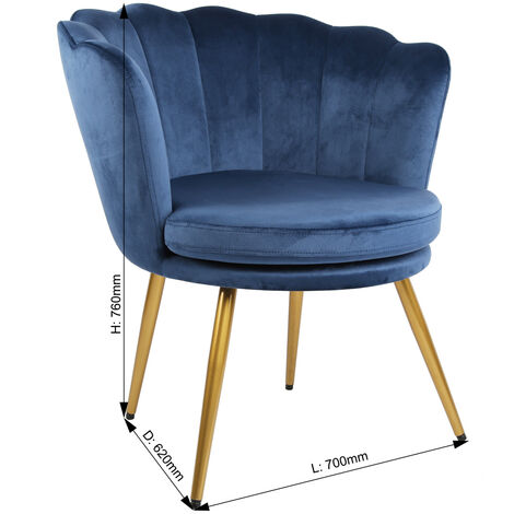Genesis FLORA Petal Back Scallop Chair - Navy