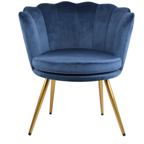Genesis FLORA Petal Back Scallop Chair - Navy