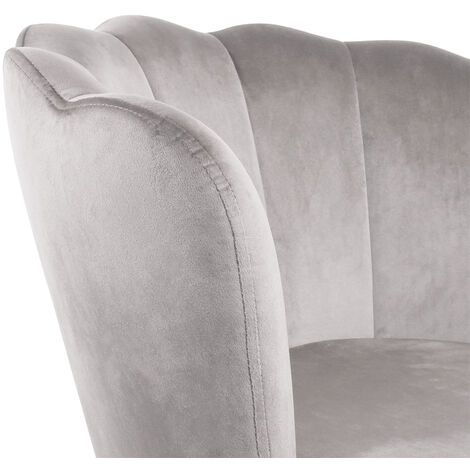 Genesis FLORA Petal Back Scallop Chair - Silver Grey