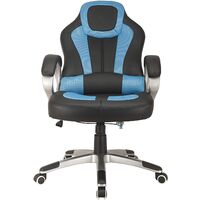 Deluxe Padded Gaming Office Chair - Blue/Black