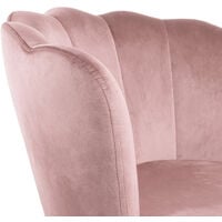 Genesis FLORA Petal Back Scallop Chair - Silver Pink