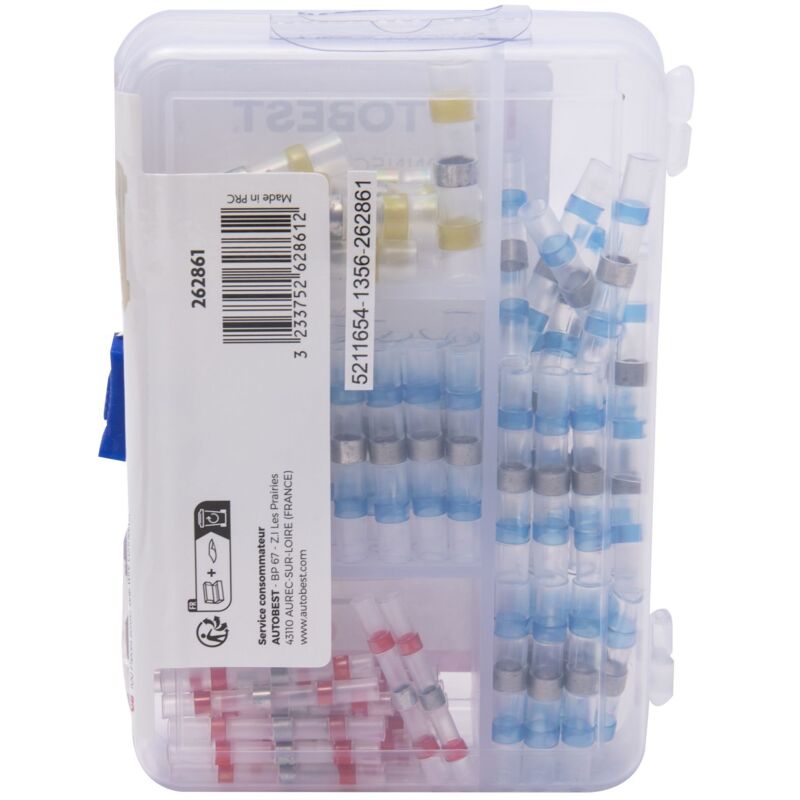 100 Pièces Gaines Thermorétractables Avec Soudure - 4 Tailles (0,25 à 6 Mm²) - Pour Connexions électriques étanches - Facile Au Pistolet à Air Chaud