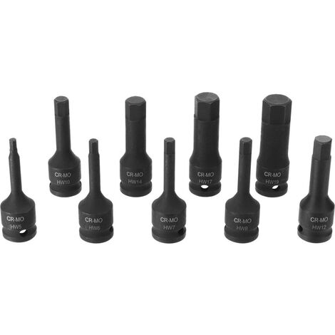 HAZET Jeu de clés à douilles 853-2 ∙ Carré creux 1/4 pouce (6,3 mm