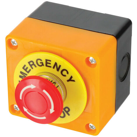 Boitier bouton arrêt d'urgence - Pour broyeur thermique - Pour ref Oxeo 760312