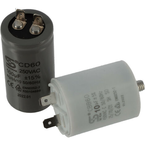 PATIKIL CD60 Betrieb Kondensator, 400µF 300V AC 50/60Hz Start Motorkondensator für Wechselstrom-Einphasenmotor, Grau