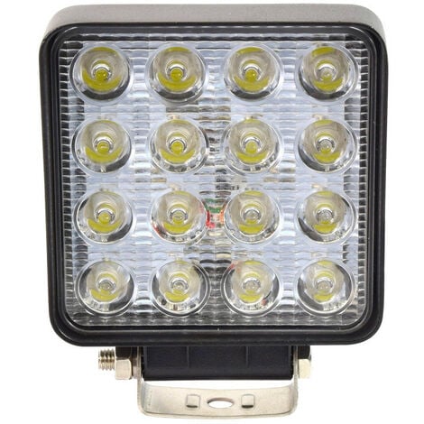 12v Étanche Led Travail Barre Lumineuse Carré Projecteur 48w - Temu Belgium