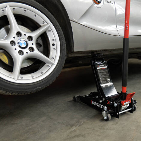 Cric Hydraulique Roulant Aluminium 1,5 Tonnes Autobest - Levage De 90 à 355 Mm, Double Vérin, 13,9 Kg