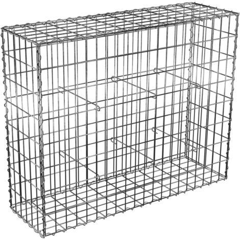 Gabion dimensions 100x80x30cm - Mur avec pierres - Mur de soutènement - Paroi Bordure de jardin - avec spirales et entretoises