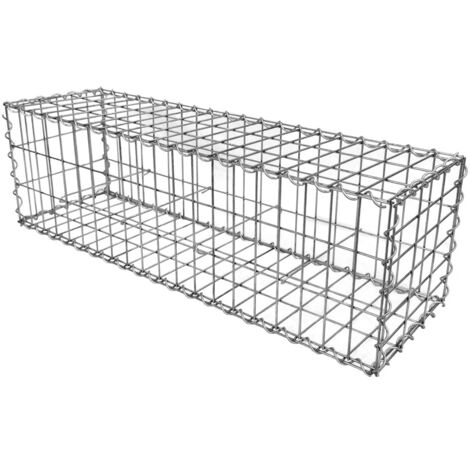 Gabion dimensions 100x30x30cm - Mur avec pierres - Mur de soutènement - Paroi Bordure de jardin - avec spirales et entretoises